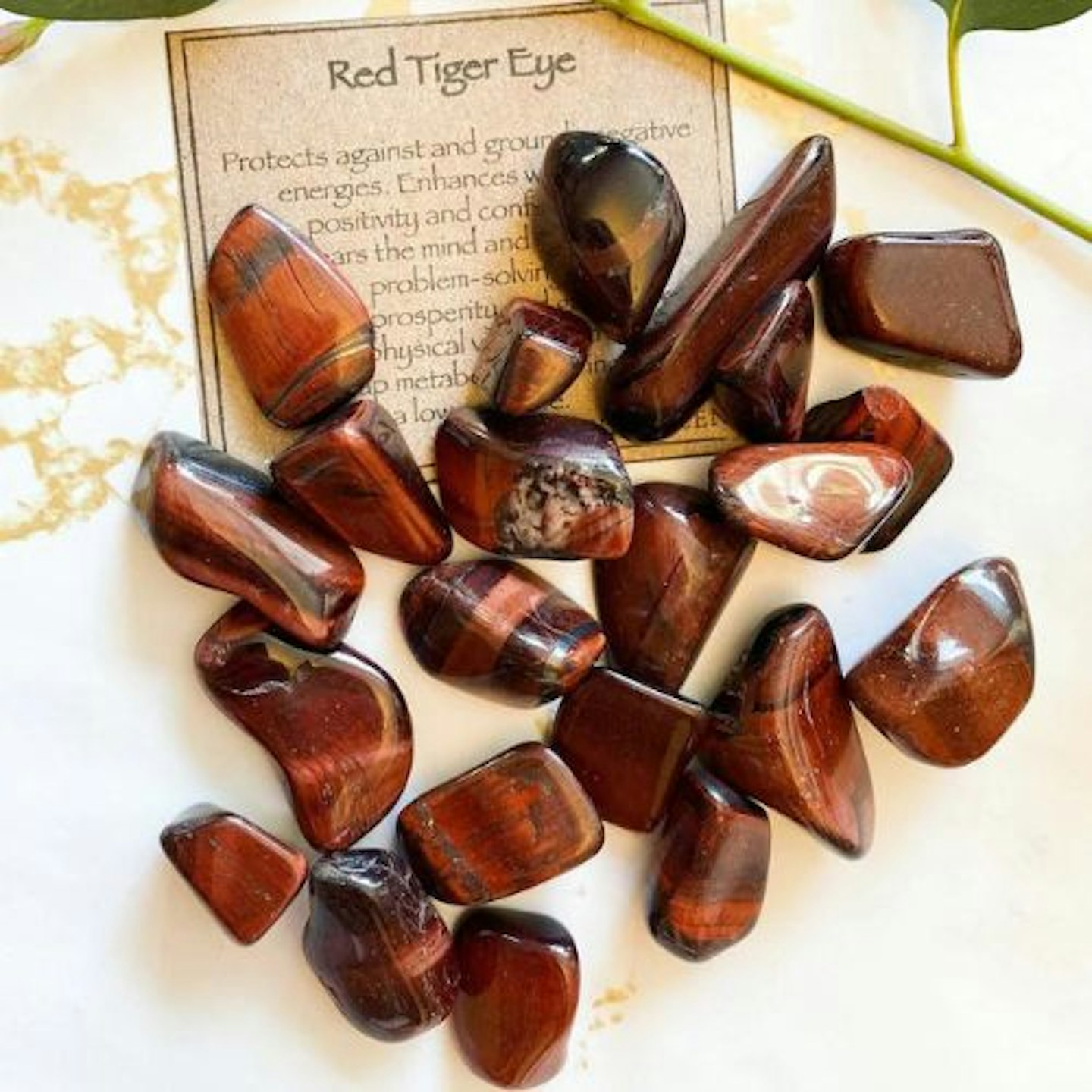 Red Tiger Eye Crystal Tumbled Stone