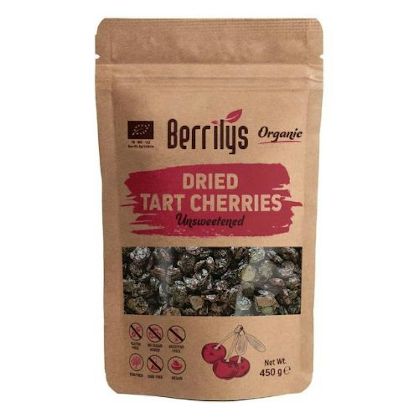  Berrilys Organic Dried Cherries, 450