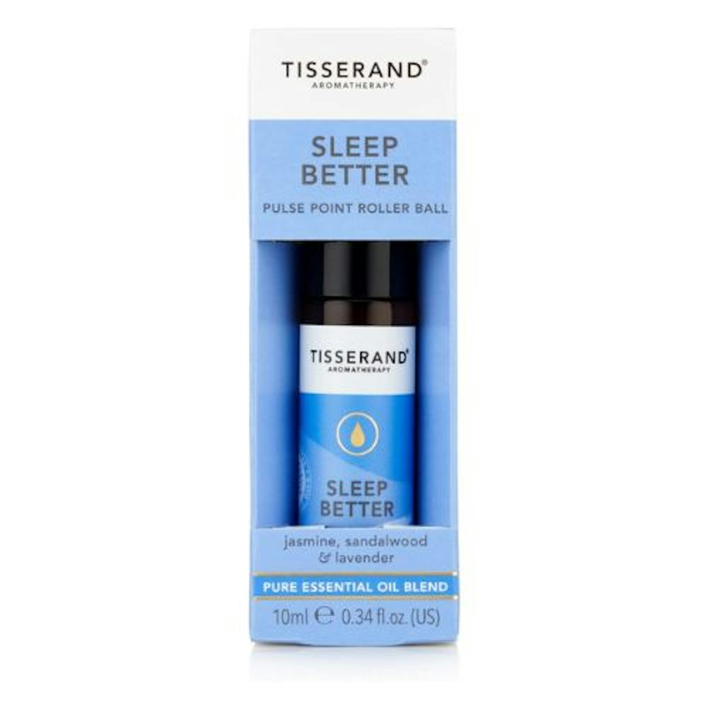 Tisserand Aromatherapy - Sleep Better - Pulse Point Roller - Lavender, Jasmine & Sandalwood Essential Oils - 100% Natural Pure Essential Oils - 10ml