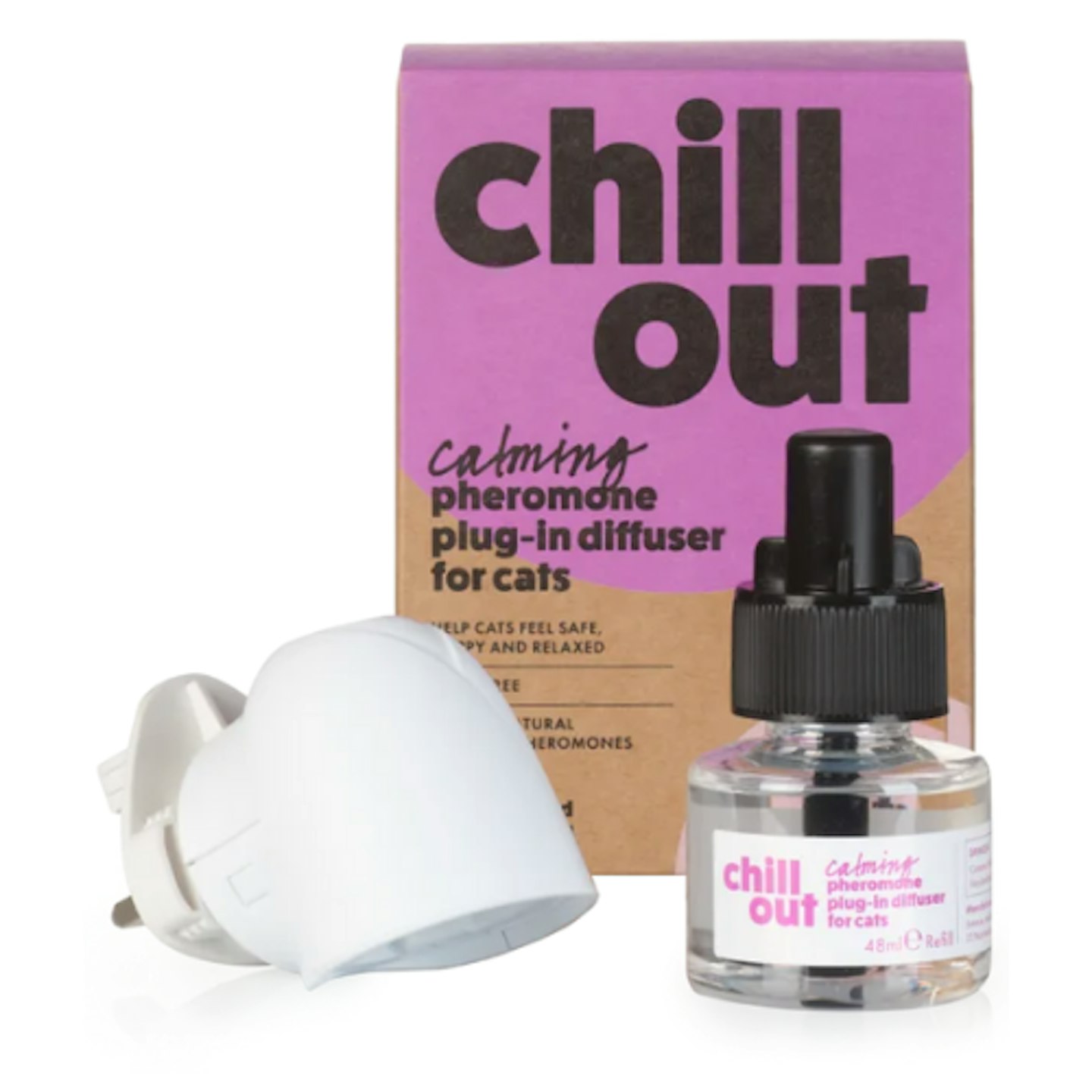 Chill Out Calming Pheromone Plug-in Diffuser & Refill for Cats 48ml