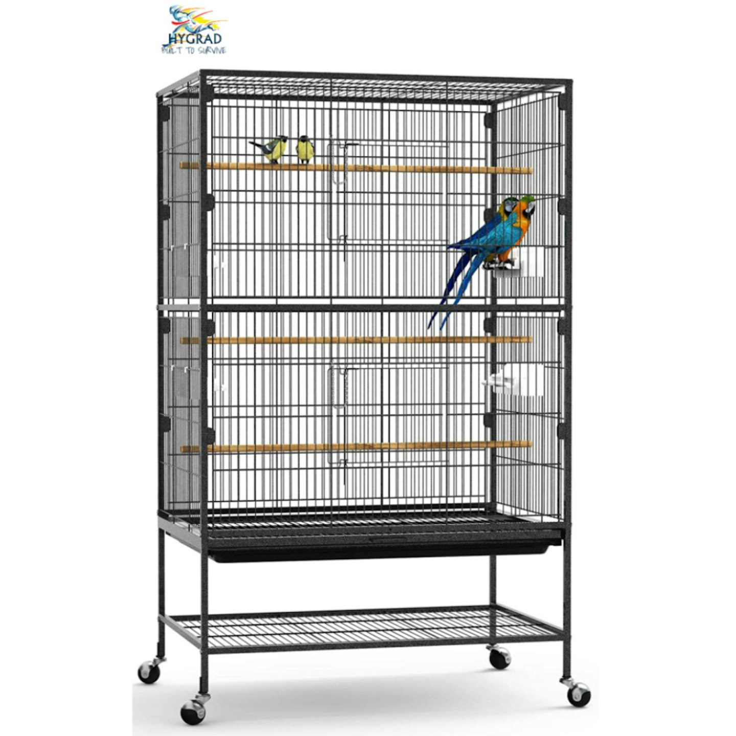 Yaheetech Extra Large Bird Cage 2 Tiered Flight Cage
