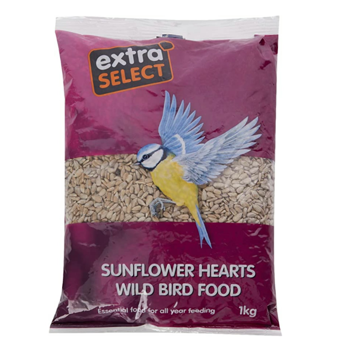 Extra Select Sunflower Hearts Wild Bird Food, 2 kg