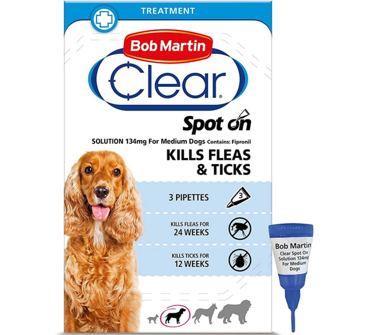 Bob Martin Clear | Spot On Flea Treatment for Medium Dogs (10-20 kg)