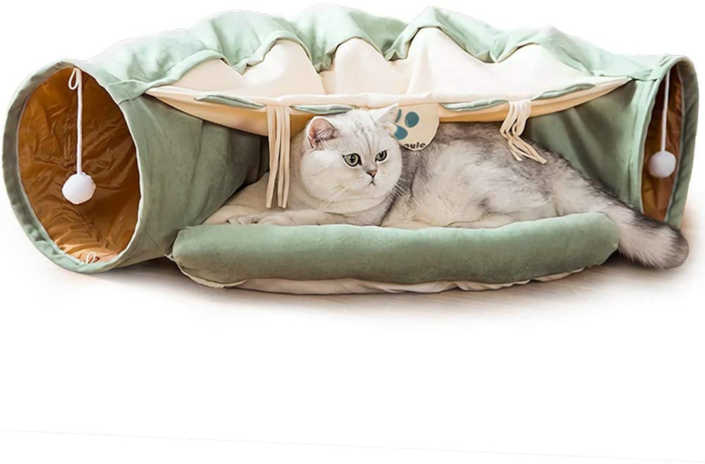 Cat Tunnel Bed with Cushion Mat