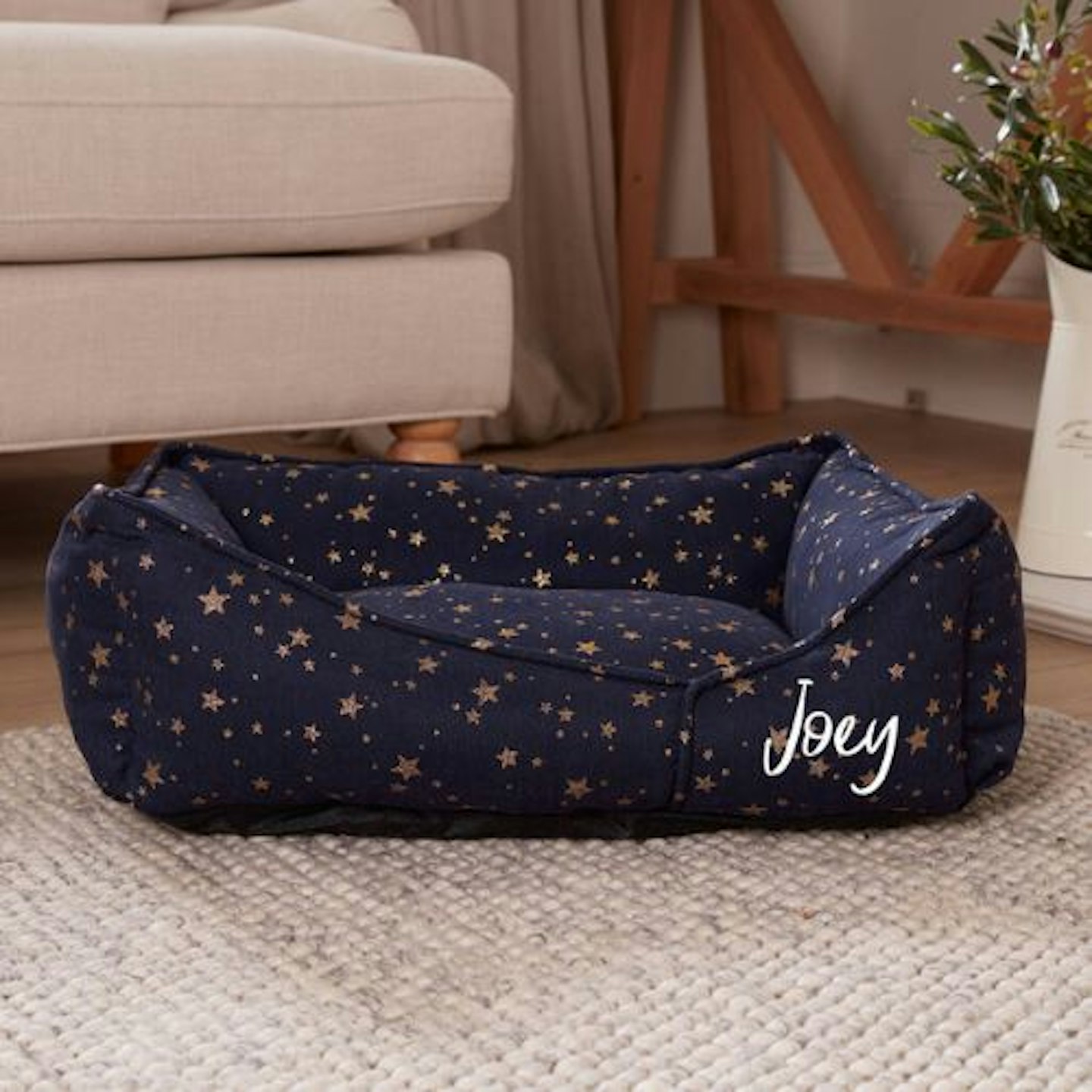 Dibor Personalised Navy Star Pet Bed