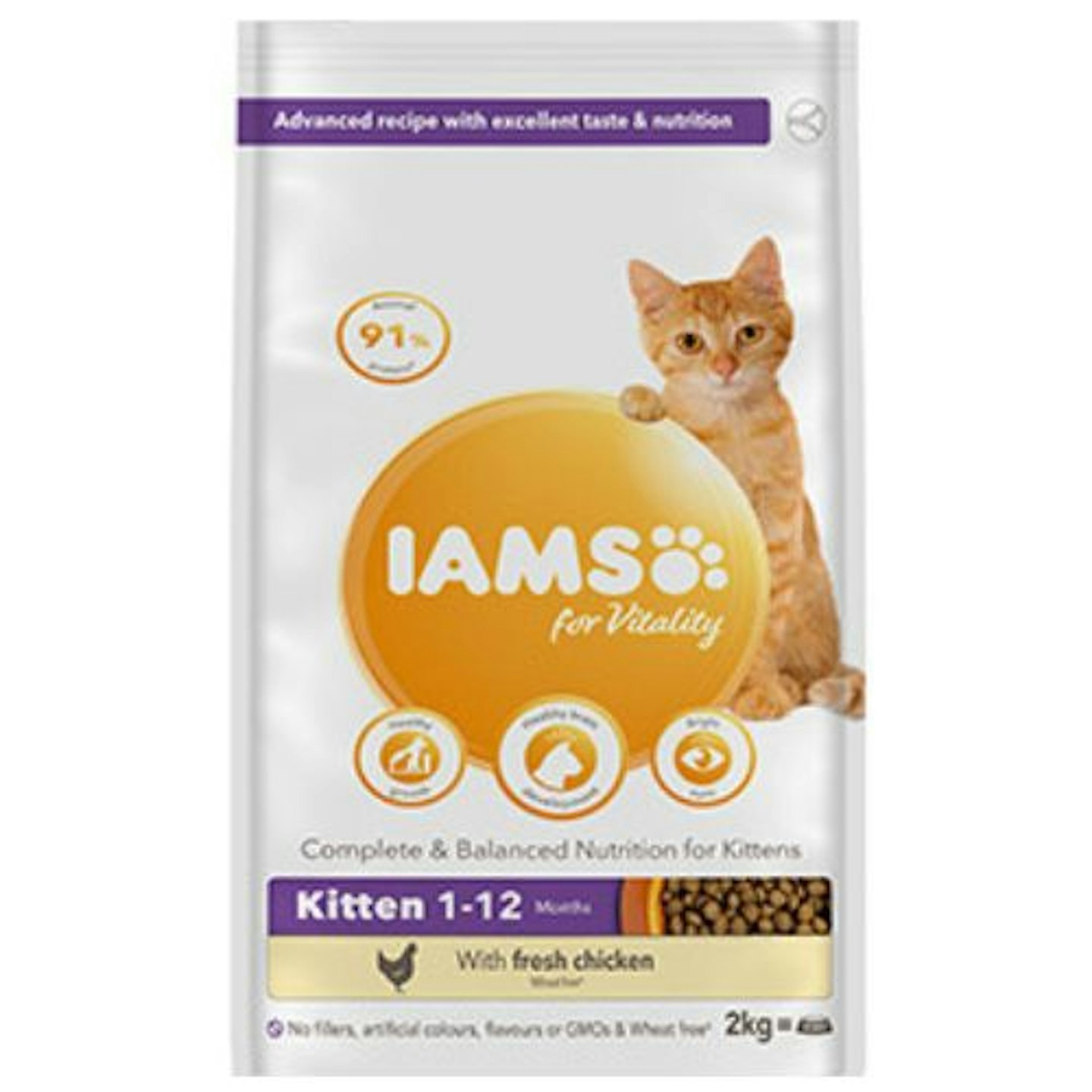 Iams for Vitality Dry Kitten Food with Fresh Chicken