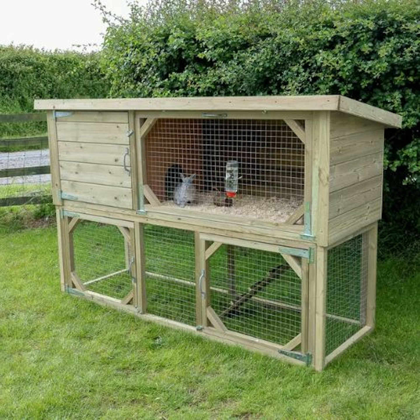 Forest Garden Wooden Rabbit Hutch with Run