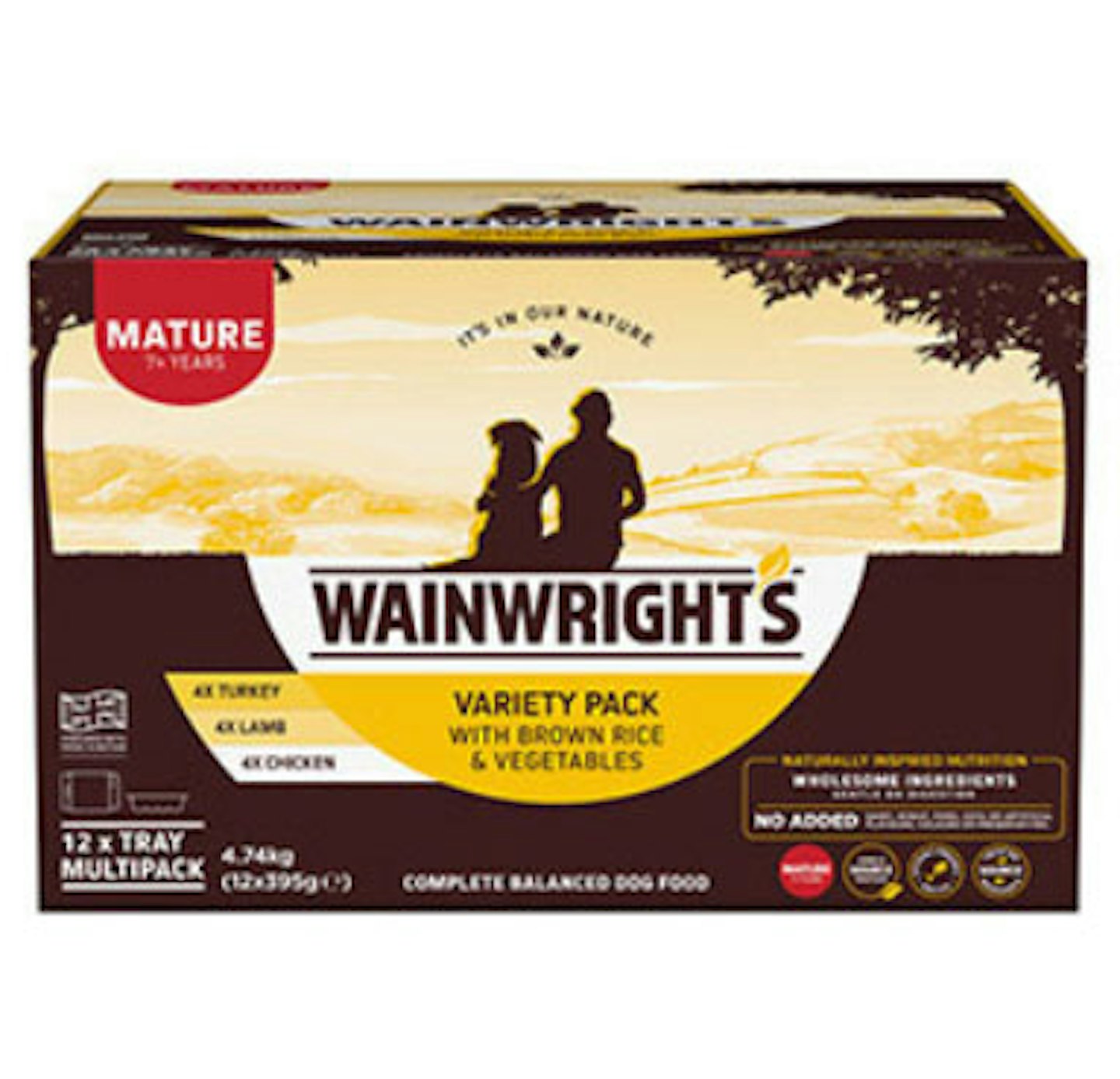 Wainwright's Wet Senior Dog Food Variety Pack 12x395g Trays