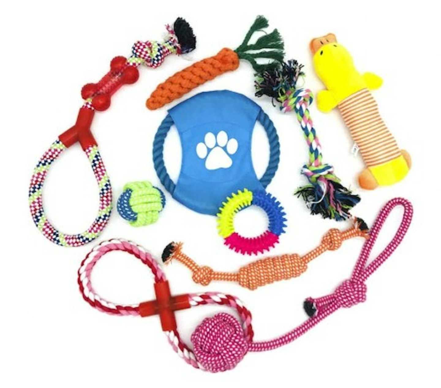  WeFine Puppy Dog Chew Toys Teething Training, 10pcs