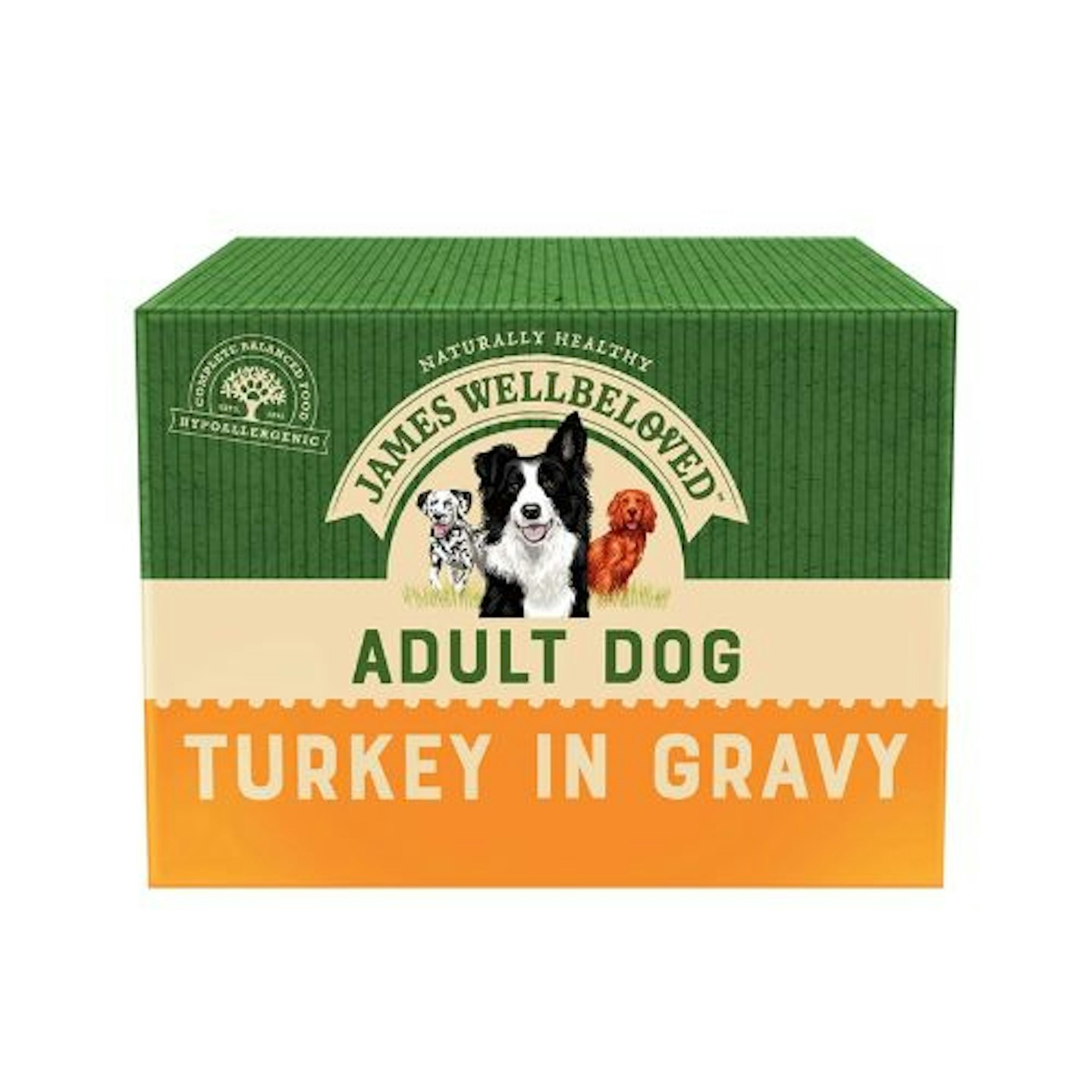 James Wellbeloved Adult Wet Dog Food Turkey in Gravy 40x150g Pouches