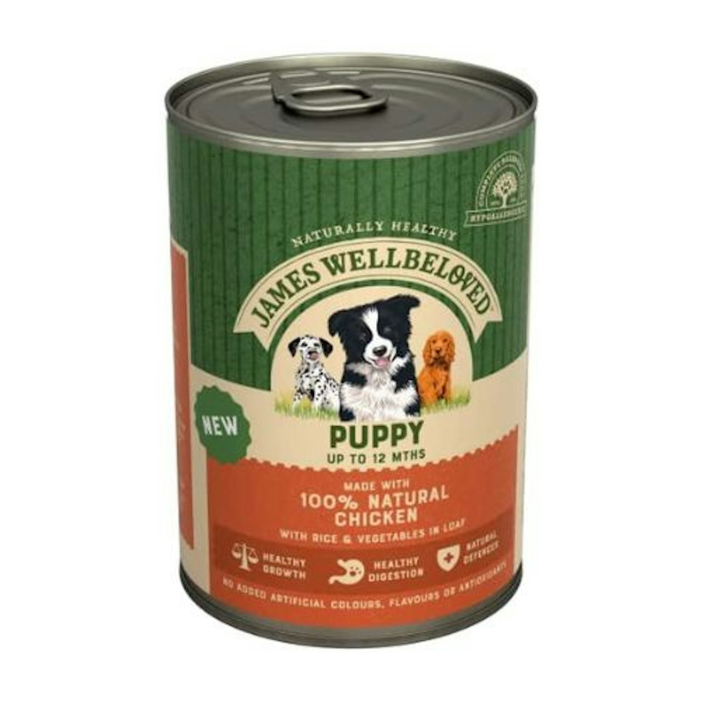 James Wellbeloved Puppy Chicken Rice And Vegetable In Loaf Can 12X400Gm