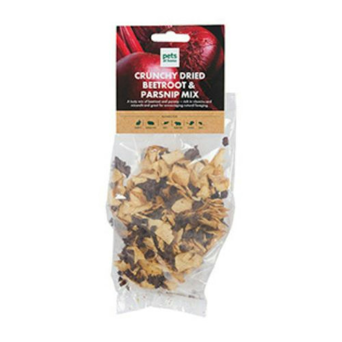 Pets at Home Small Pets Treats Crunchy Dried Beetroot and Parsnip Mix