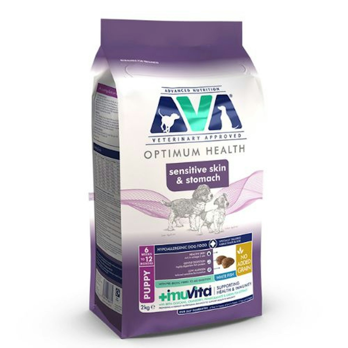 AVA Sensitive Skin and Stomach Dry Puppy Food White Fish