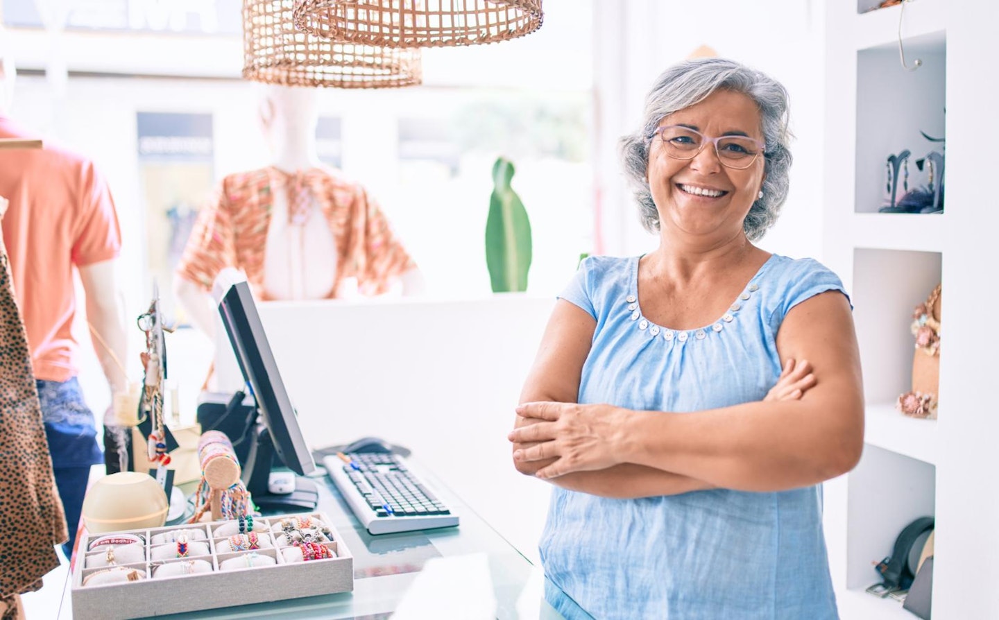 older woman in shop