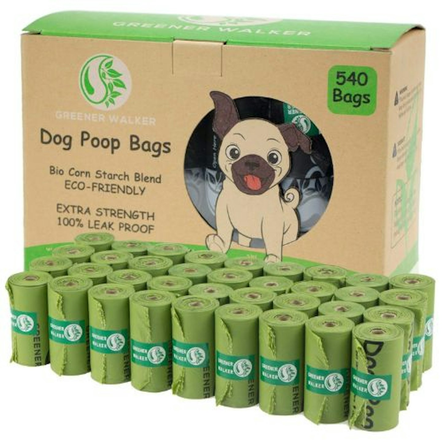 GREENER WALKER Poo Bags for Dog Waste