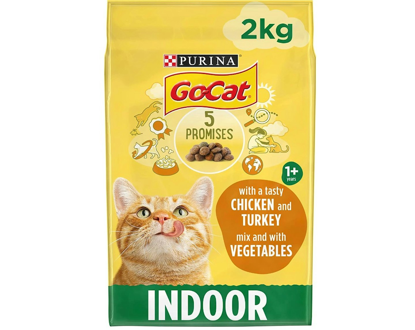  Go-Cat Adult Indoor Chicken & Veg Dry Cat Food 2kg
