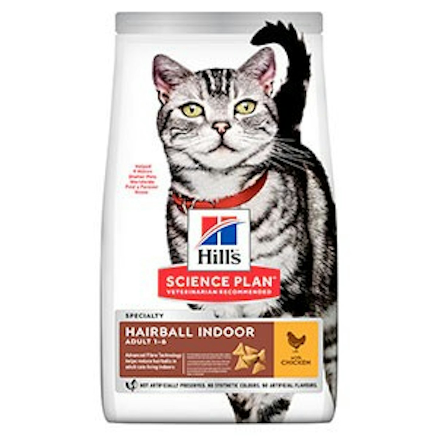 Hill's Science Plan Dry Adult Hairball and Indoor Cat Food Chicken Flavour 3kg