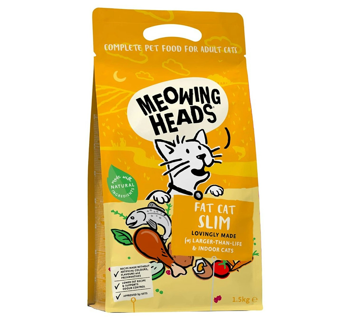Meowing Heads Dry, Reduced-Calorie Cat Food 