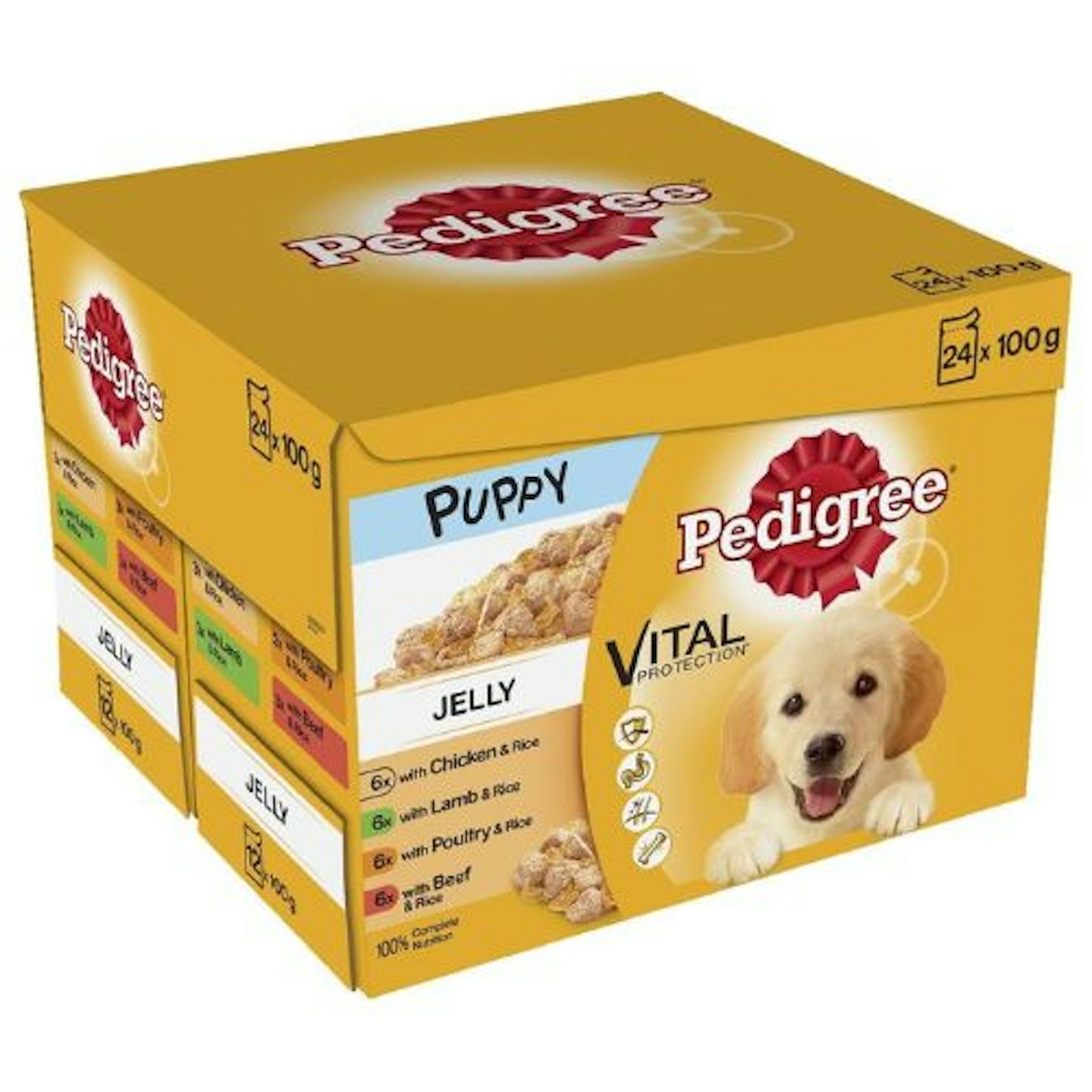  Pedigree Junior Wet Dog Food for Young Dogs and Puppies 2-12 Months Mixed Selection in Jelly, 48 Pouches (48 x 100 g) 