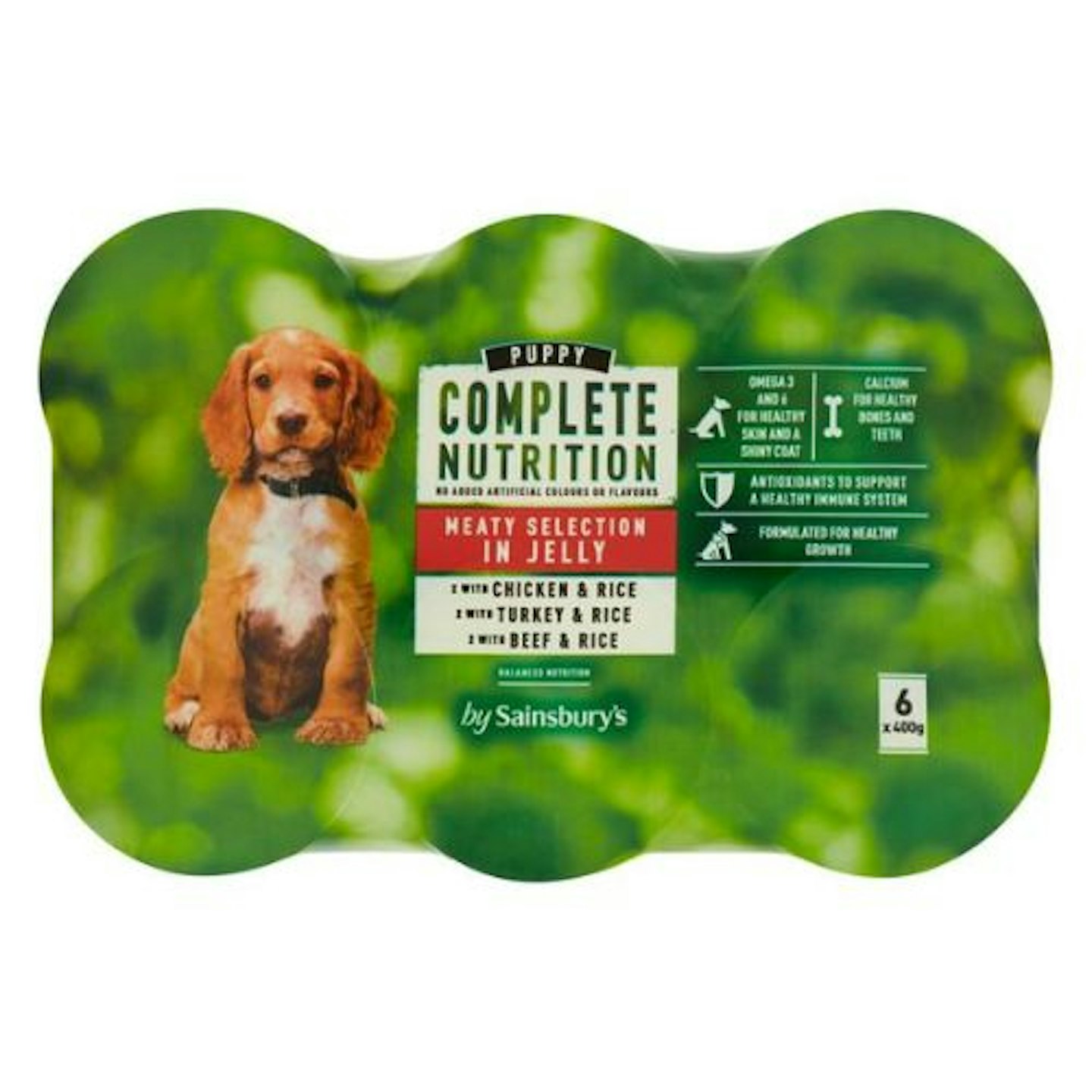 Sainsbury's Complete Nutrition Puppy Food Meat Selection in Jelly 6 x 400g