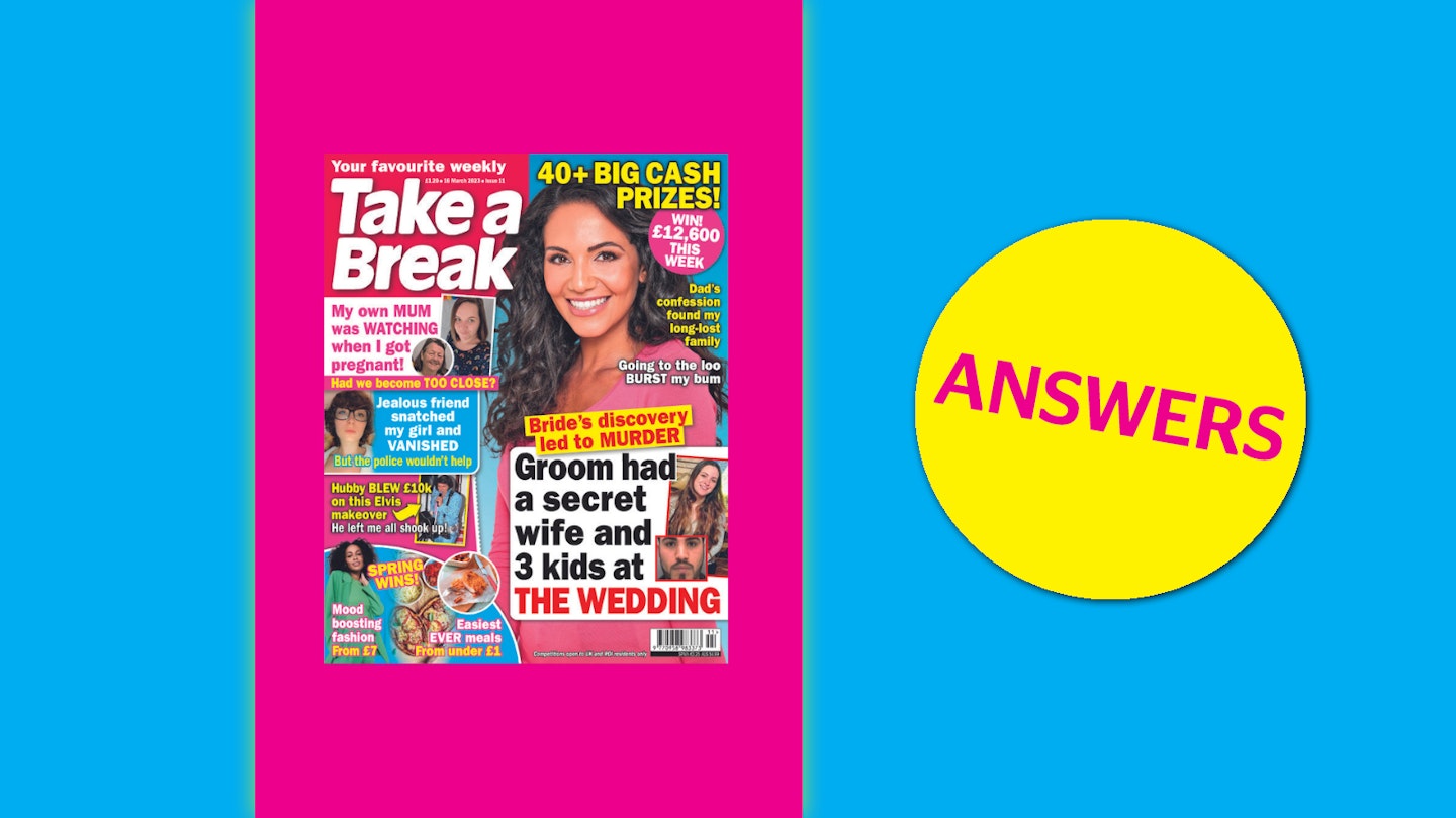 Take a Break Issue 11 Answers