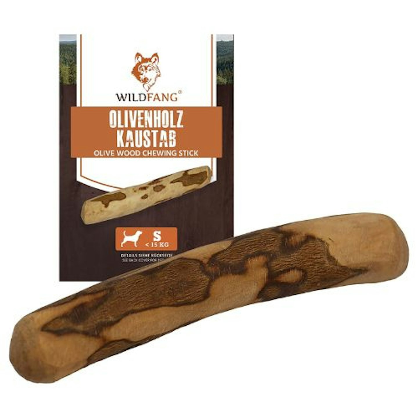  Wildfang® Olive Wood - Chewing Stick for Dogs, 100% Natural Dog Toy