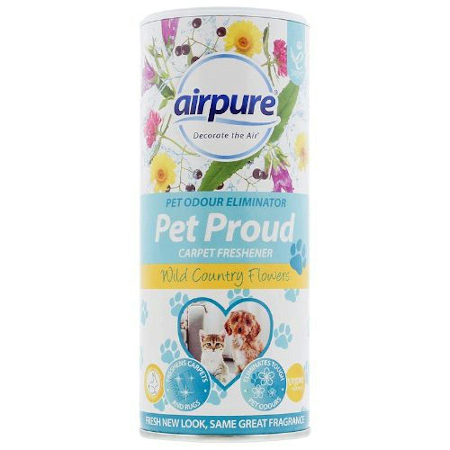airpure PET Proud Carpet Freshener, Odour Eliminator, Flowers Fragrance, White