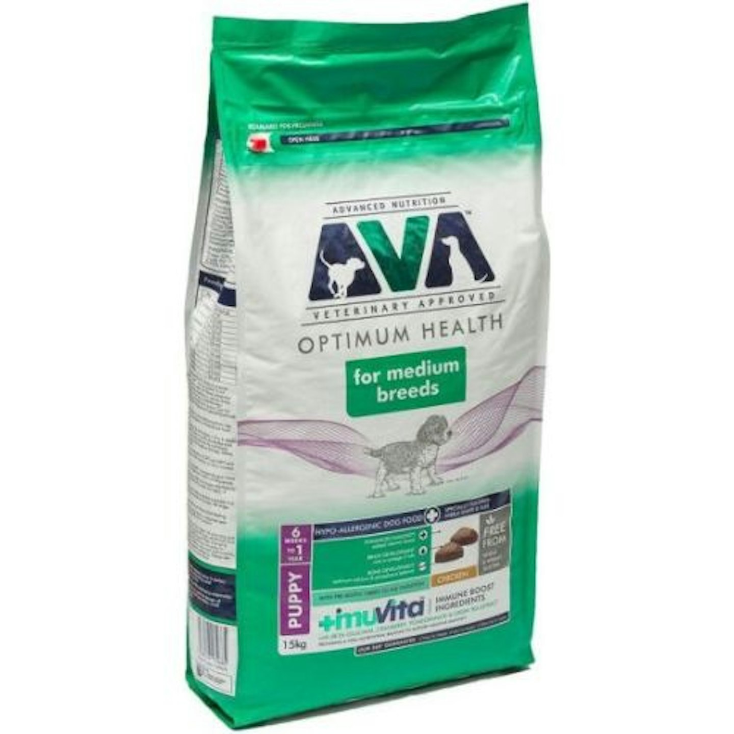 AVA, Optimum Health Medium Breed Dry Puppy Food Chicken - 15kg