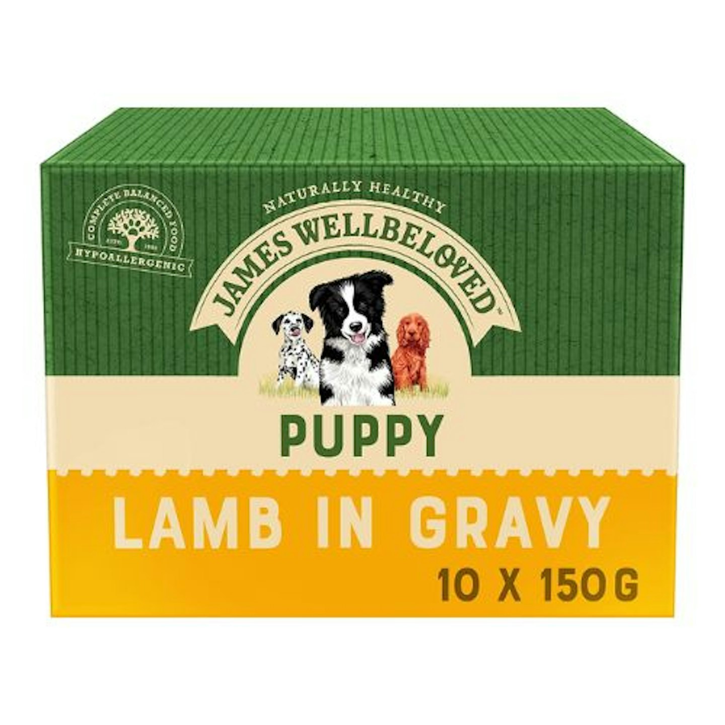 James Wellbeloved, Complete Wet Puppy Dog Food Pouches Lamb in Gravy - 10 x 150g