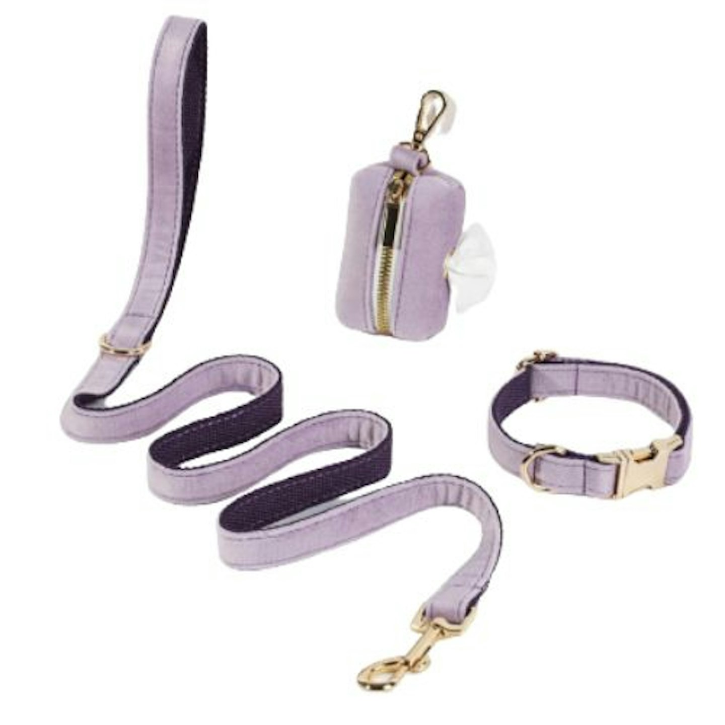 Lavender Dog Collar and Leash