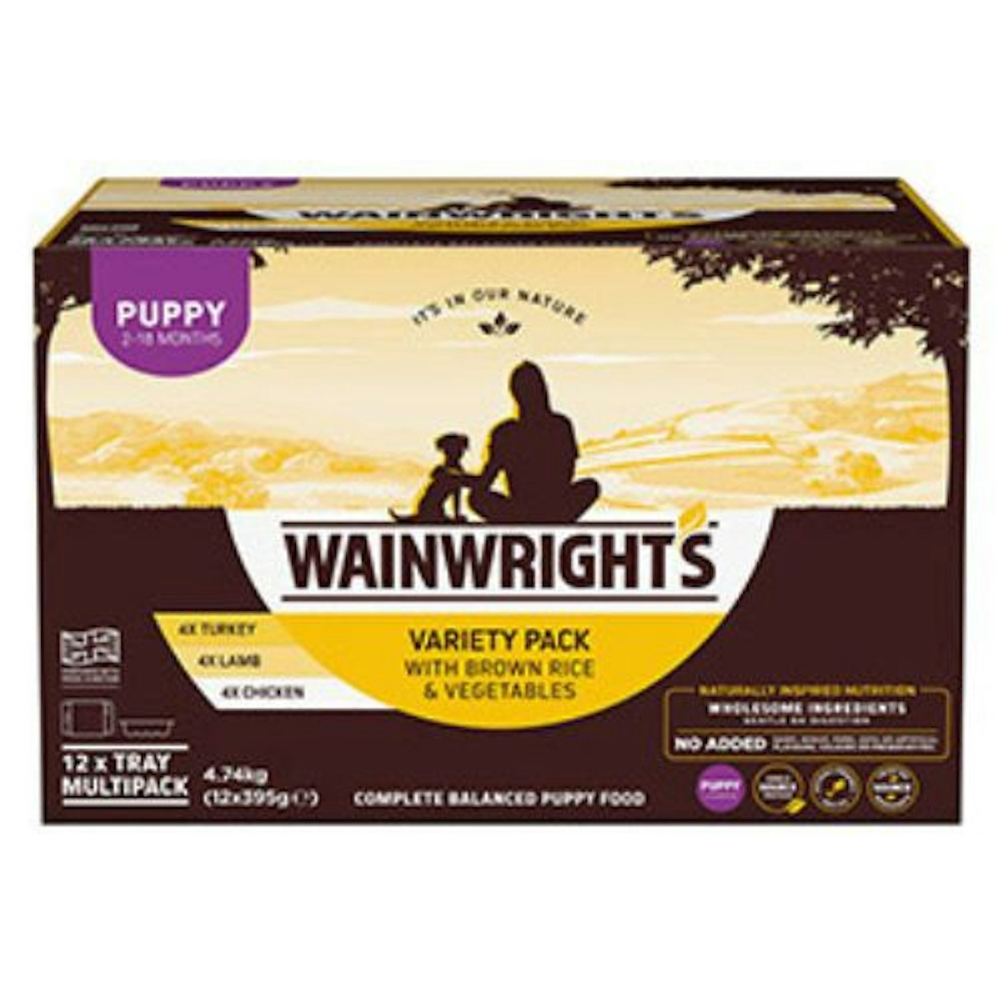 Wainwright's Wet Puppy Food Variety Pack 12x395g Trays