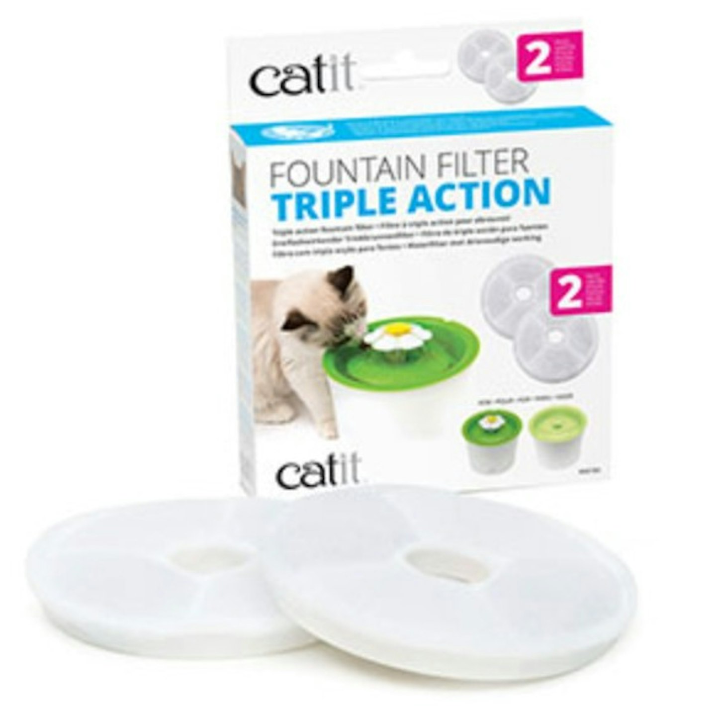 Catit 2.0 Cat Water Fountain Filter Cartridge (2 Pack)