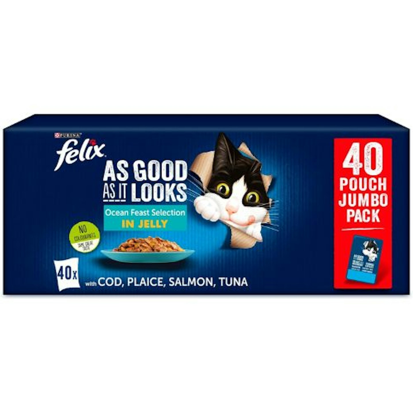 Felix As Good As It Looks Ocean Feasts Cat Food 100g (Pack of 40)