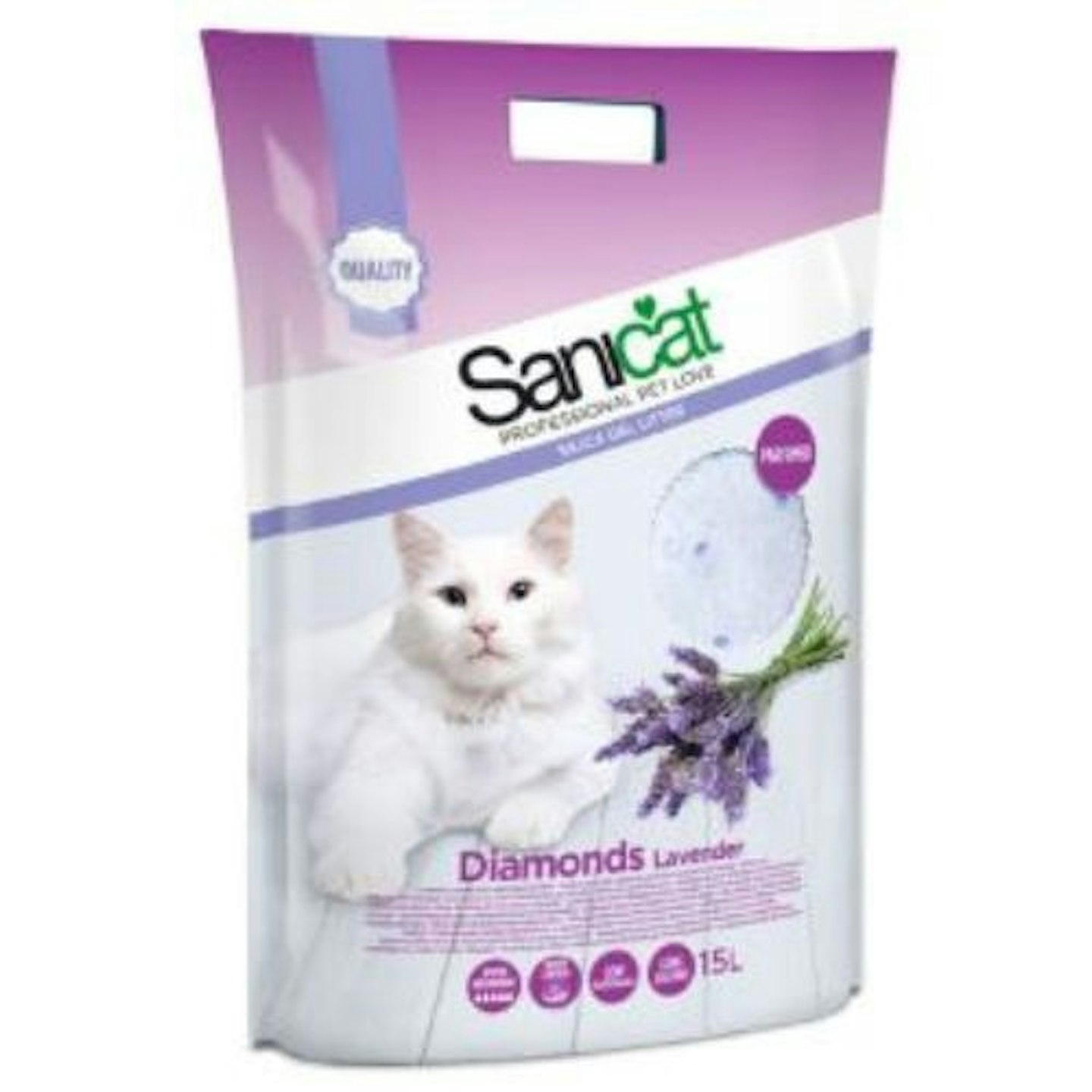 Sanicat Diamonds Lavender Scent Silica Gel Granule Cat Litter