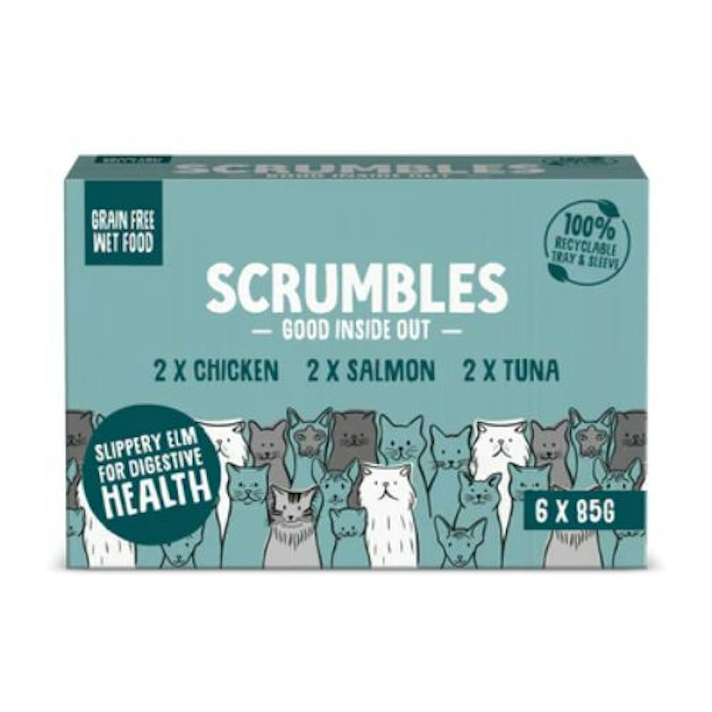 scrumbles Natural Wet Cat Food Multipack, 6 X 85g