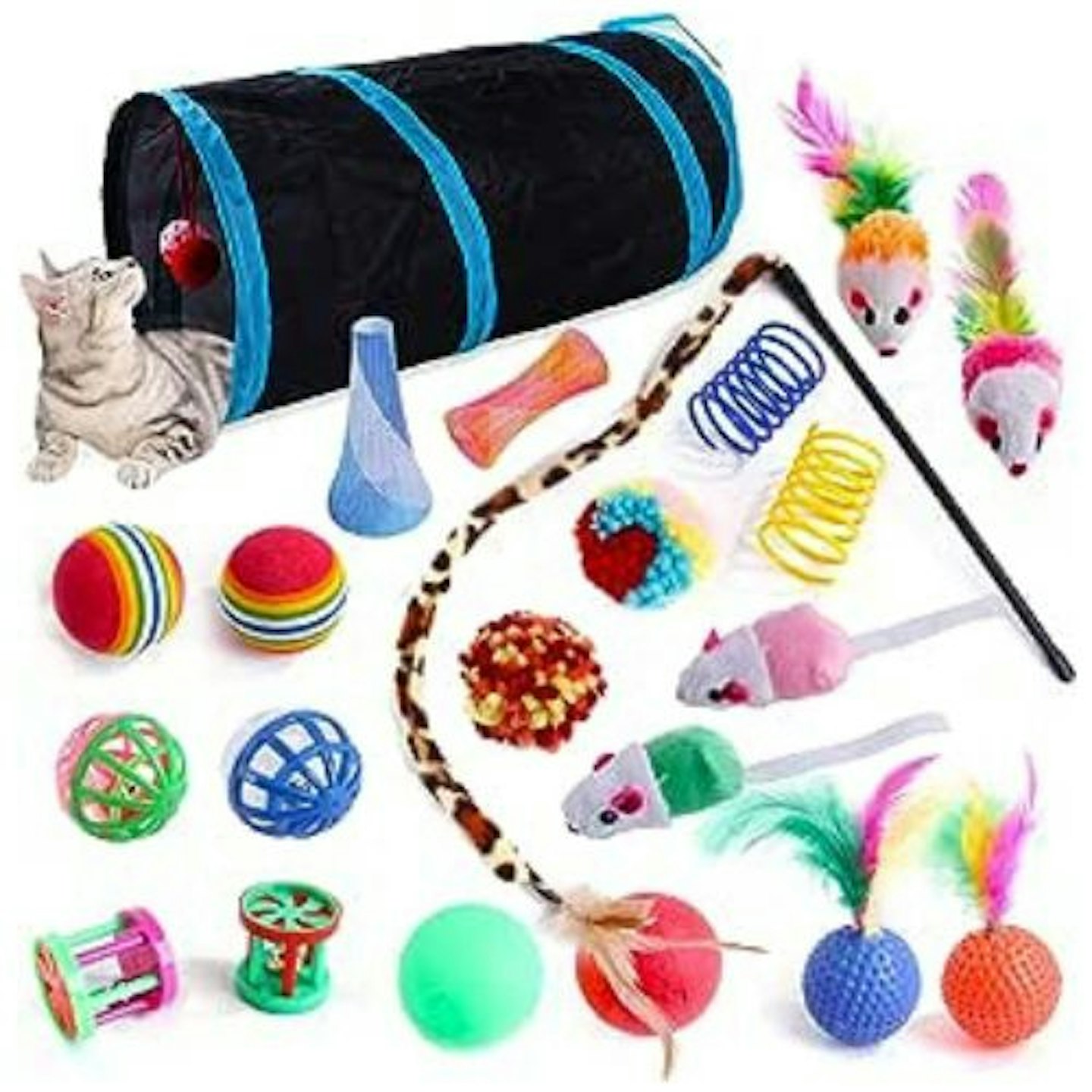 22 Pcs Cat Toys for Indoor Kitten