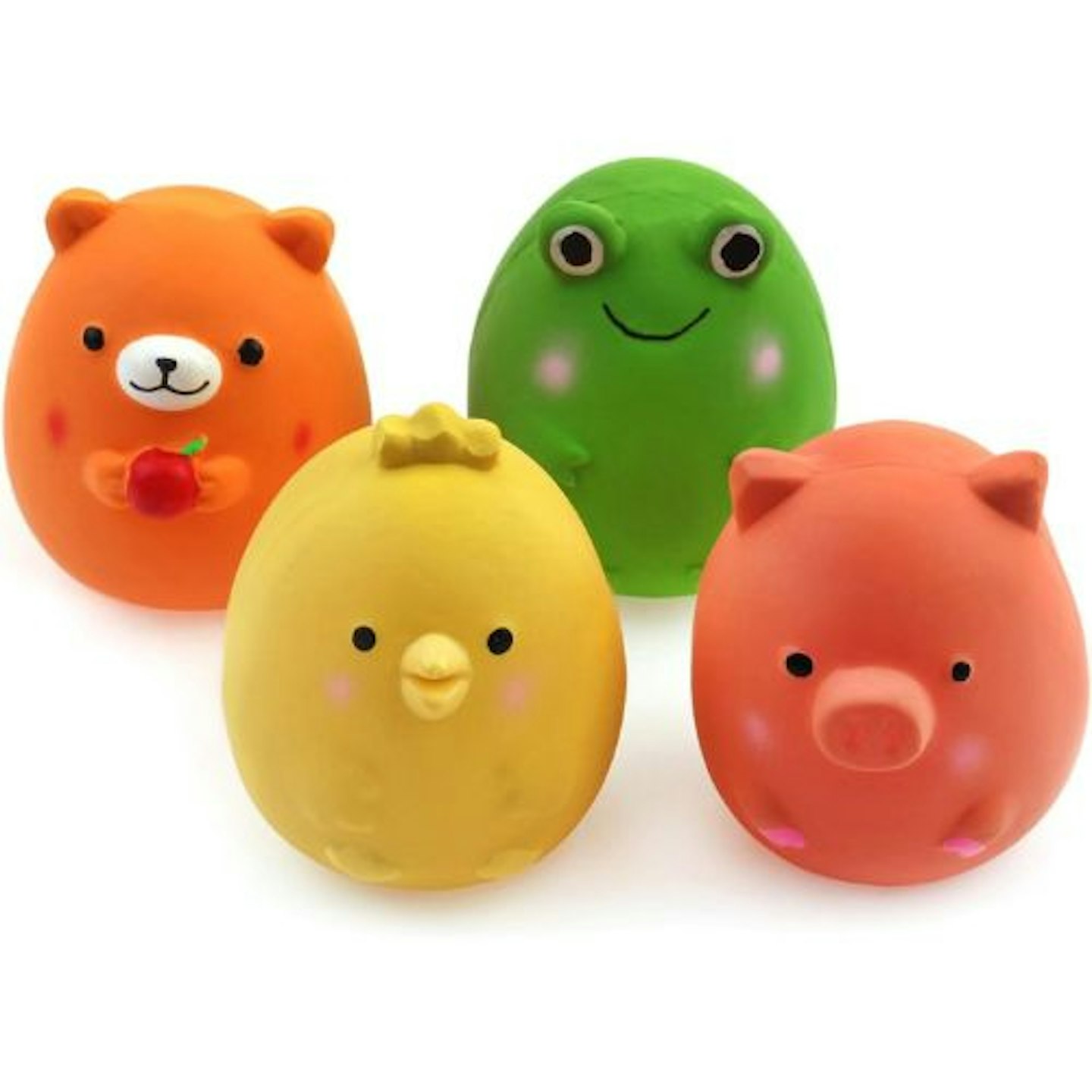 CHIWAVA 4PCS 2.4'' Squeak Toys