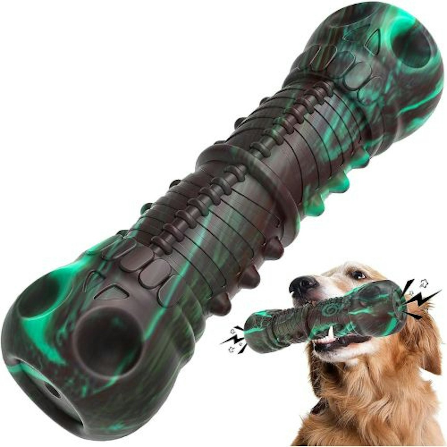 HETOO Dog Toys Indestructible Tough Squeaky Dog Chew Toy