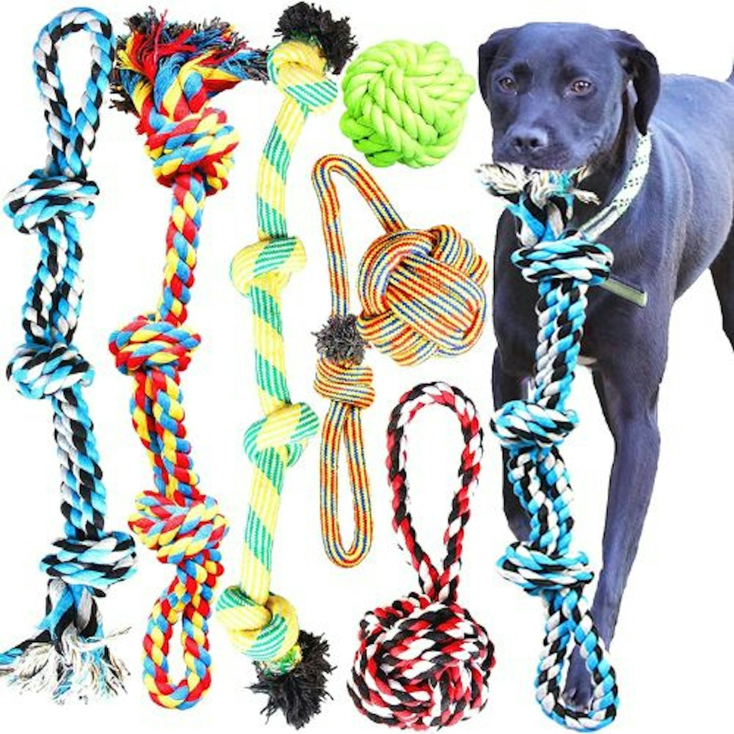 Youngever 6 Pack Large Dog Rope Toys