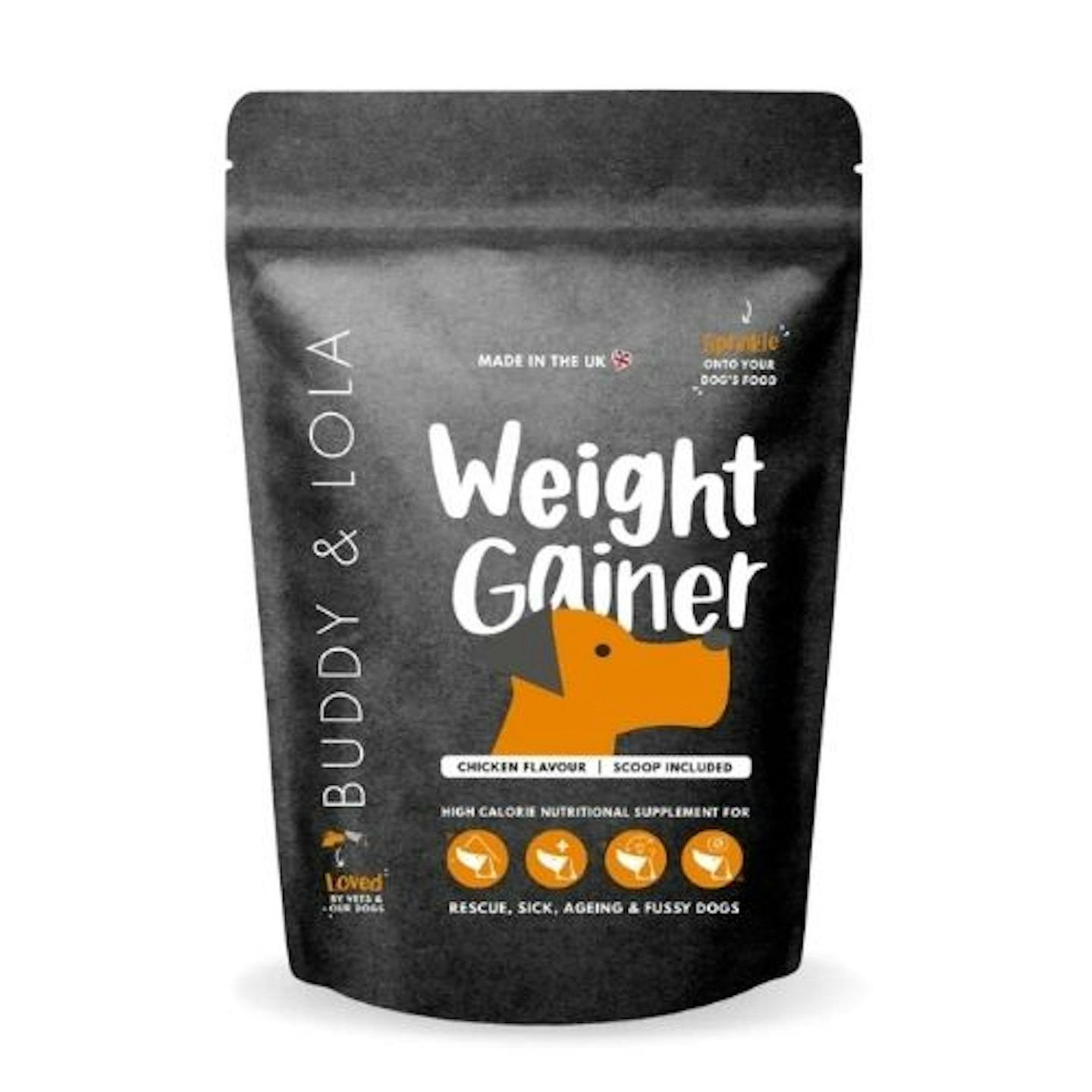 Buddy & Lola Dog Weight Gainer Supplement - Great for Fussy Eaters, Helps Build Muscle, Aids Recovery From Injury - A Must Have For Rescue And Re-homed Dogs Who Need to Gain Weight