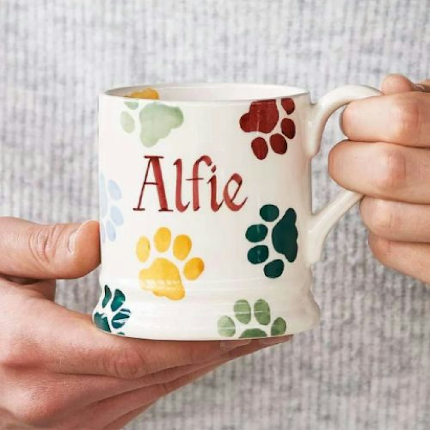 Personalised Polka Paws 1/2 Pint Mug