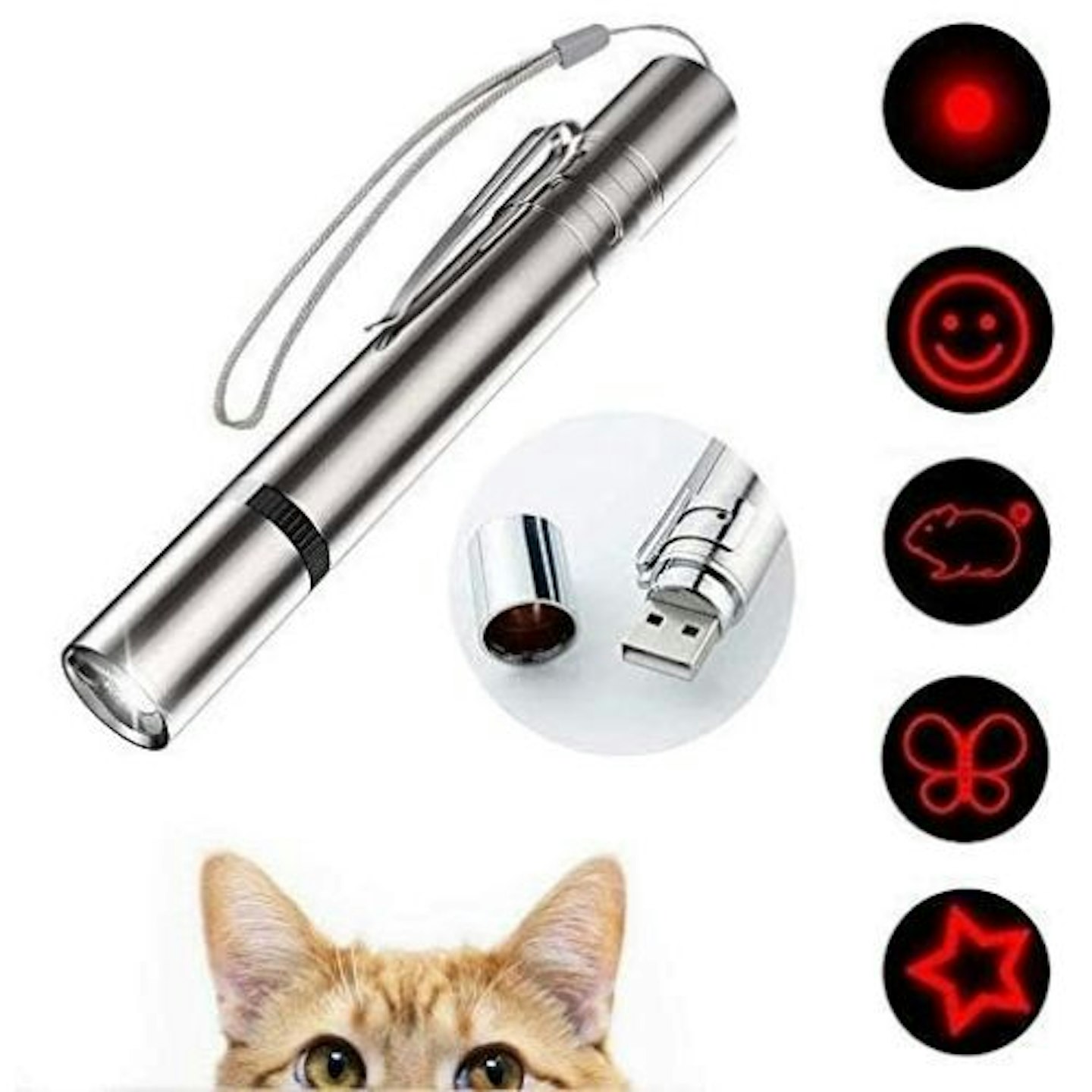 High Quality 2 in 1 Cat LED Laser Pointer Toy