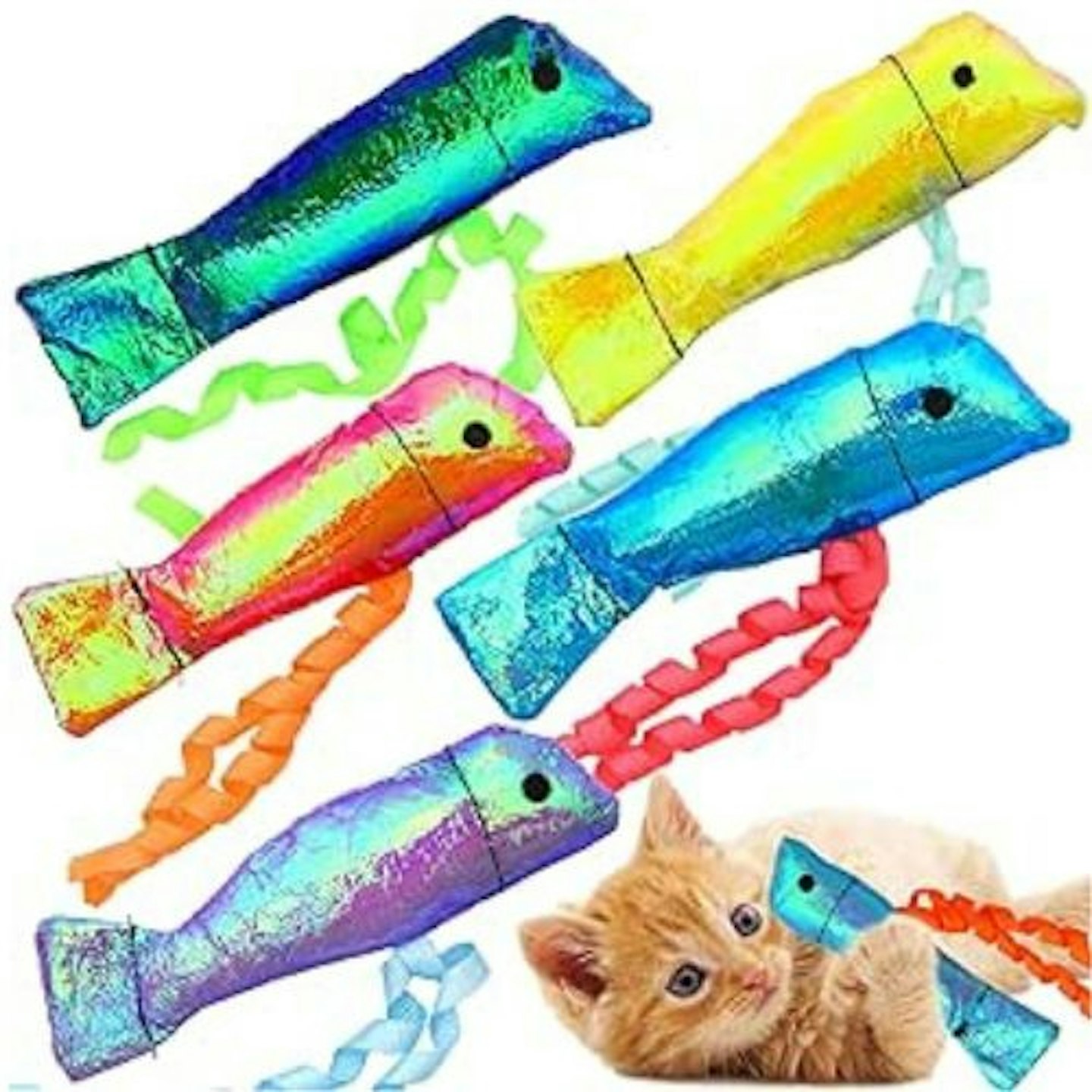 Youngever 15 Pack Crinkle Catnip Cat Toys