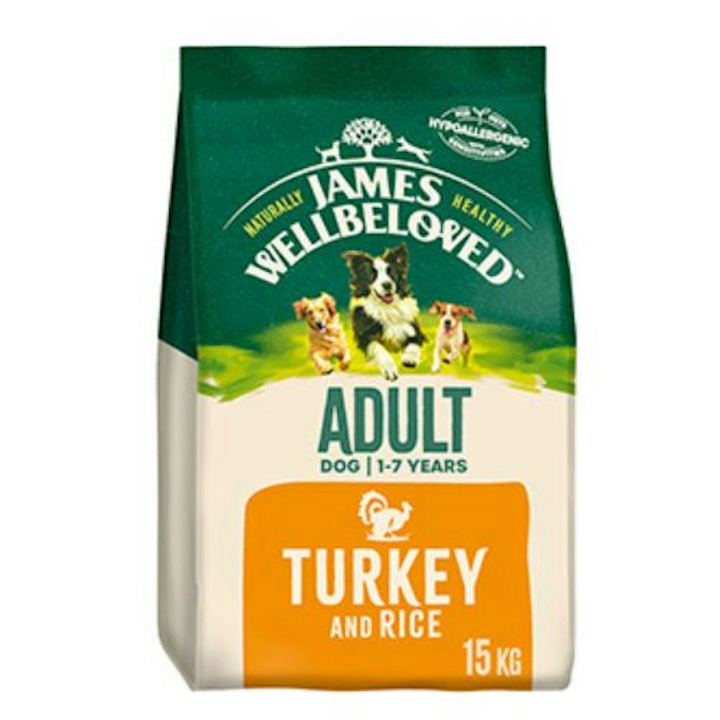 James Wellbeloved Dry Adult Dog Food Turkey & Rice 15kg