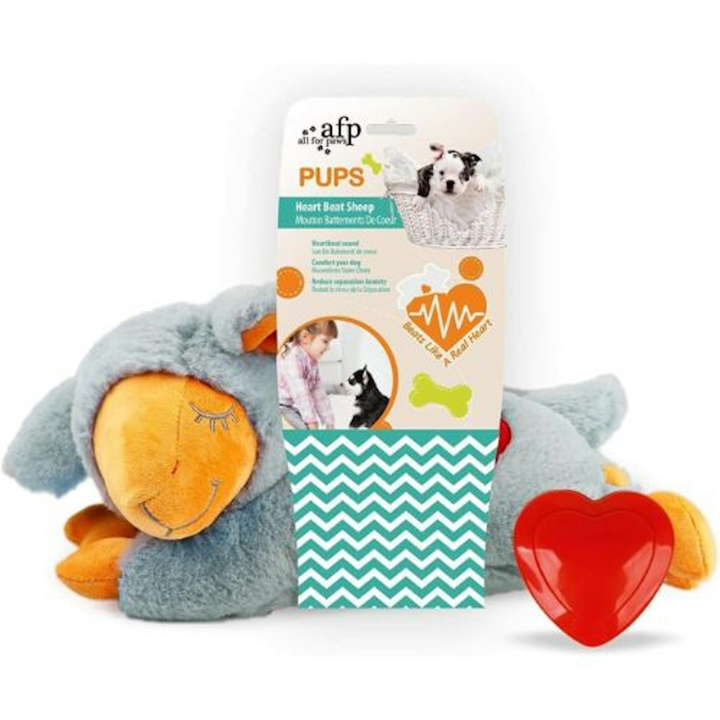 All For Paws Little Buddy Heart Beat Sheep Puppy Toy