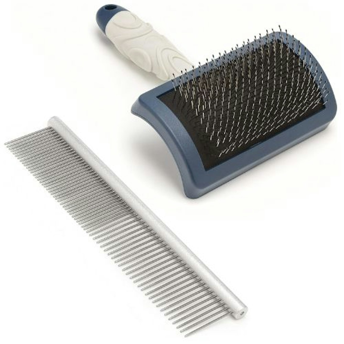 Mikki Dog Comb and Hard Pin Slicker Brush and Comb