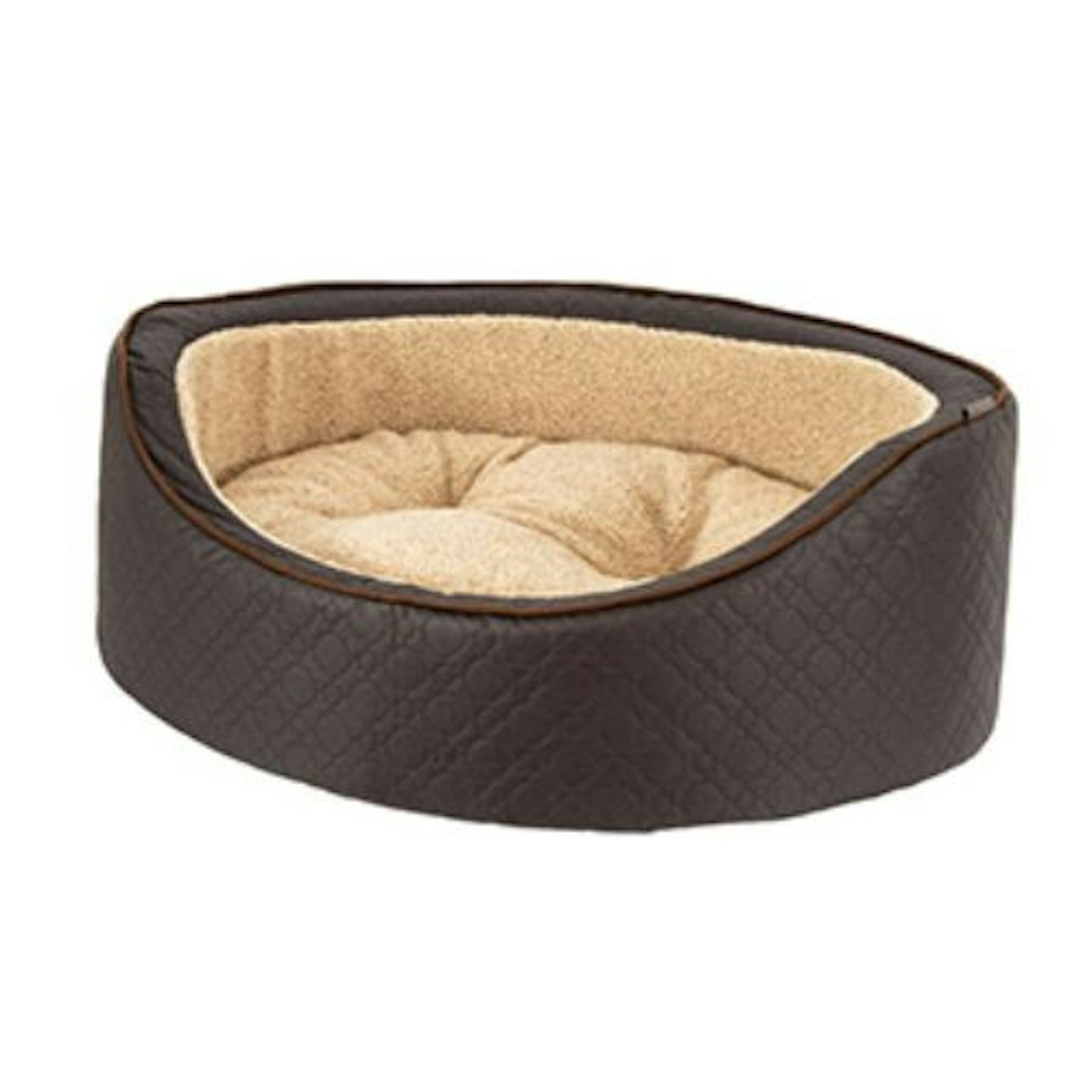 Wainwright's Quilted Oval Espresso Dog Bed