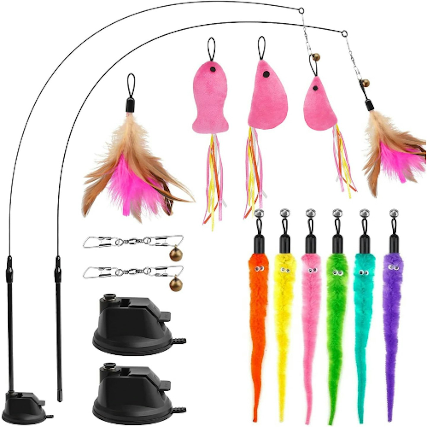 Suction feather toy 