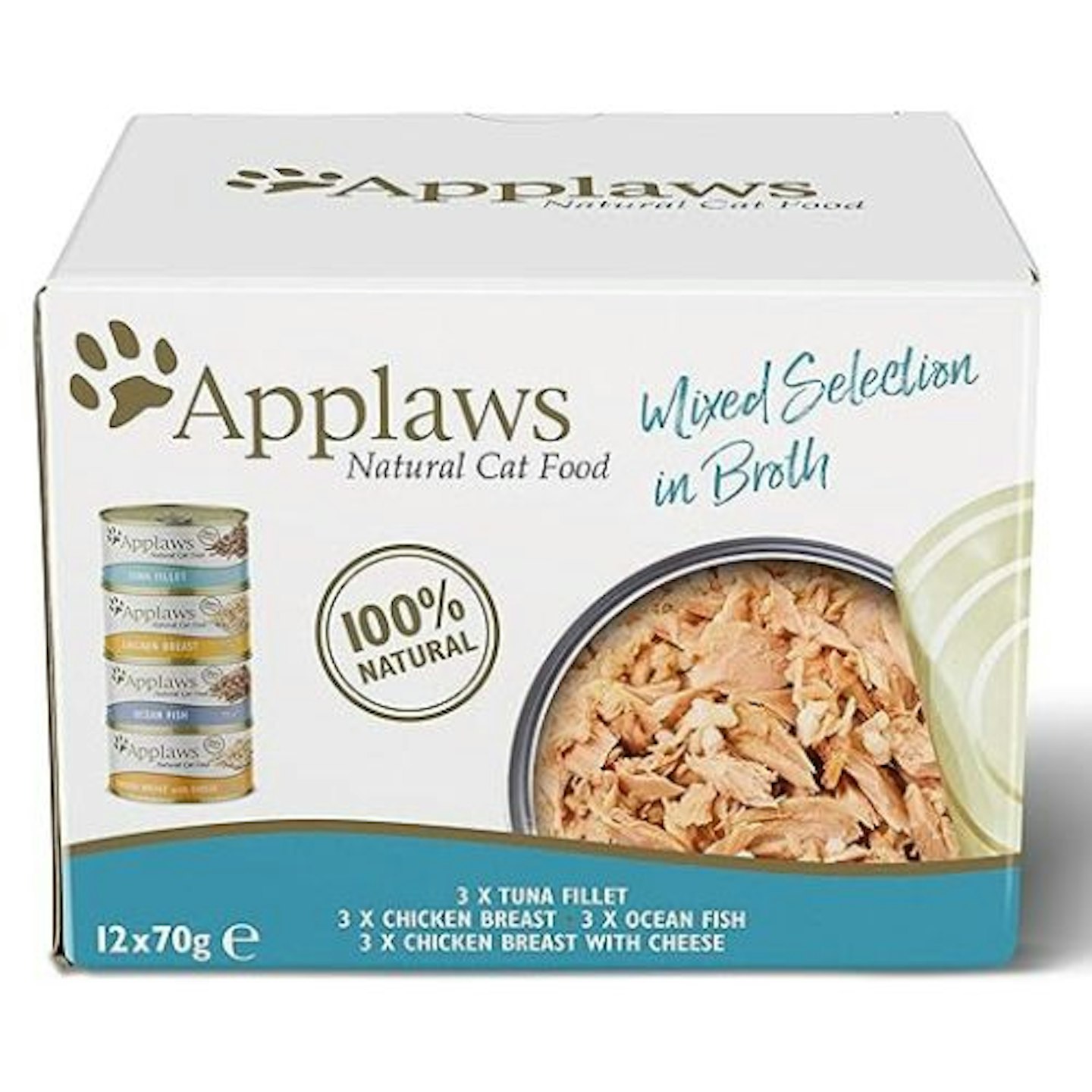 Applaws Natural Wet Cat Food, Chicken and Fish in Broth