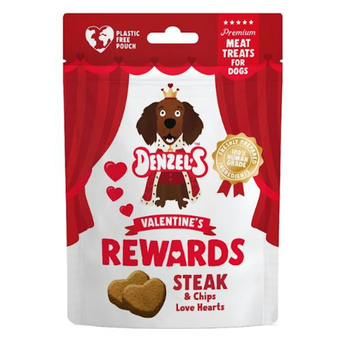 Denzel's Valentine's Rewards Steak & Chips Love Hearts 